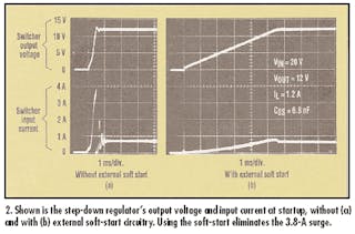 Simple Soft-Start Circuitry Provides Long Startup Times