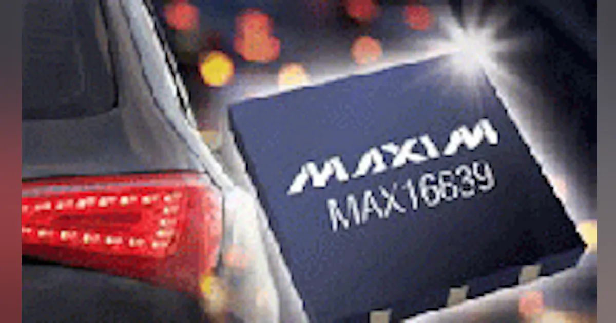 Max Led Driver High-brightness LED driver suits automotive lighting applications ...