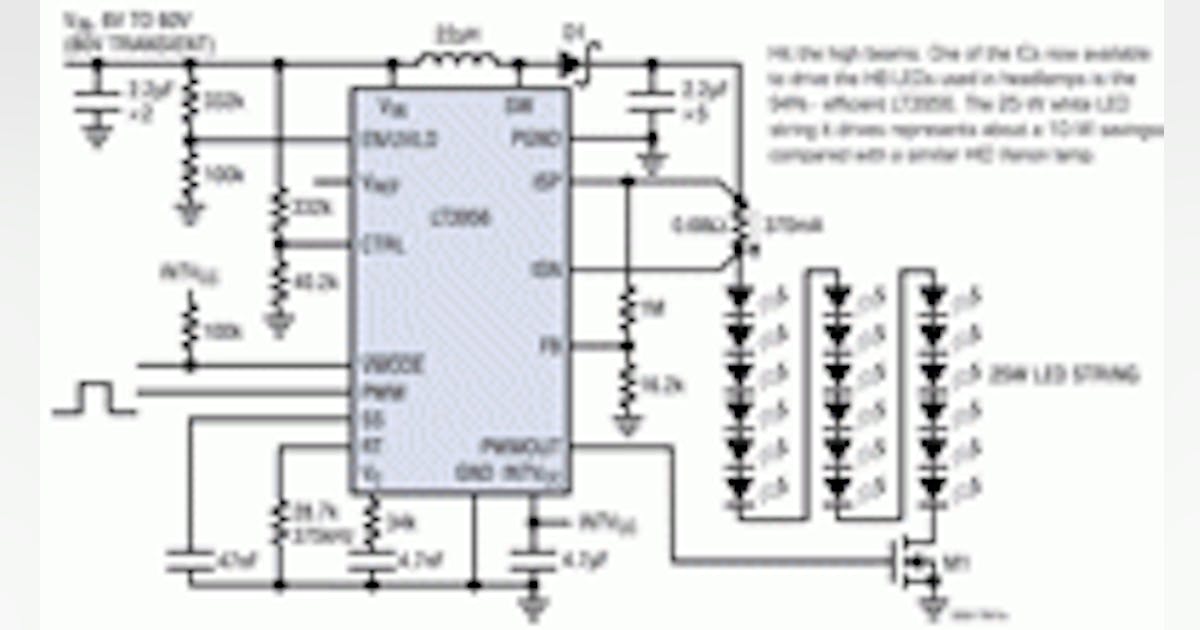 Lighting it up with high-power LED drivers Circuit Diagram