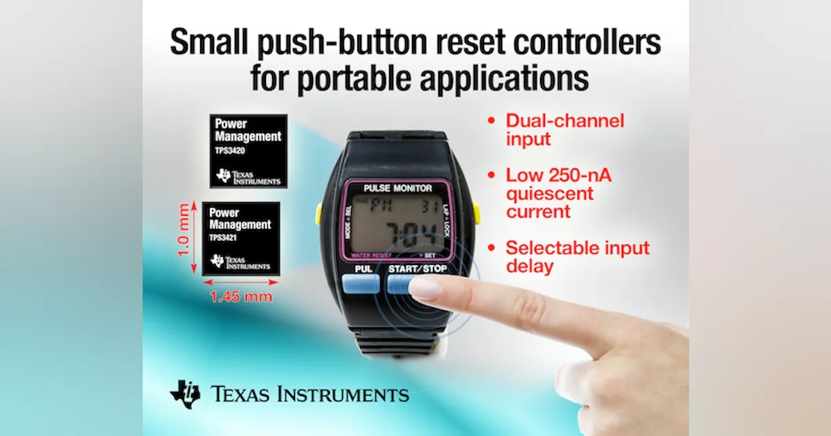 Programmable Reset Button Low-Power, Dual-Channel Push-Button Reset Controllers Suit Portable ...