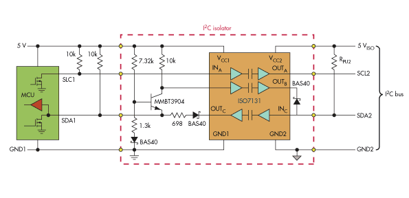 Isolateur I2C Bidirectionnel DollaTek ISO1540 - Isolation Électrique Bus I2C 1MHz