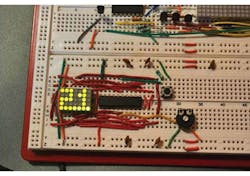 3. Once the voltage is stable, the voltmeter displays a digital reading like the 2.1 V shown here. 3. Once the voltage is stable, the voltmeter displays a digital reading like the 2.1 V shown here.