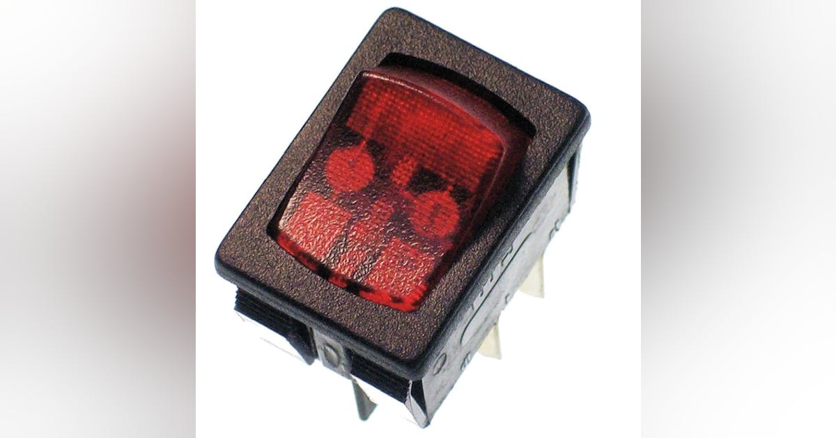 Momentary LED Illuminated Miniature Rocker Switch | Electronic Design
