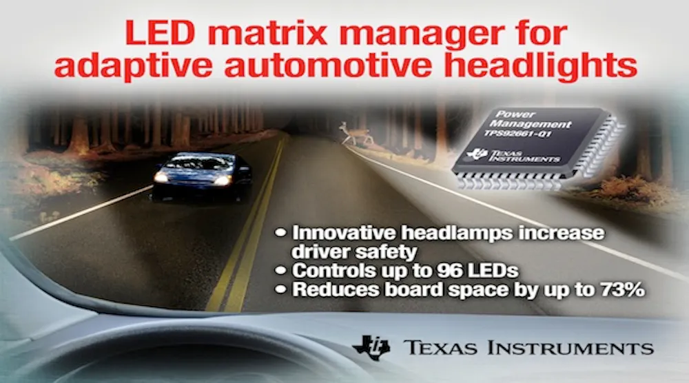 LED Matrix Manager Suits Adaptive Automotive Headlight Systems ...