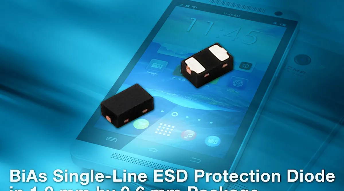 BiAs Single-Line ESD Protection Diode Saves Board Space for Portable ...