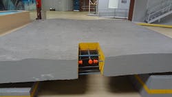 3. The model is built out of 286 five-ton concrete slabs. 3. The model is built out of 286 five-ton concrete slabs.