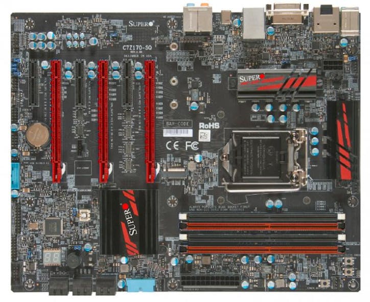 1. Supermicro&apos;s C7Z170-SQ motherboard can handle Intel&apos;s unlocked Skylake LGA 1151-based chips allowing overclocking for better performance.