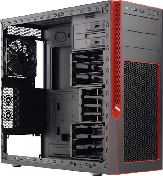 6. The Supermicro S5 chassis can mount 240-mm liquid cooling systems on top.