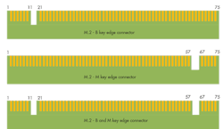 1. The B and M module can plug into a B or M socket, but a B or M module can only plug into a matching B or M socket. 1. The B and M module can plug into a B or M socket, but a B or M module can only plug into a matching B or M socket.