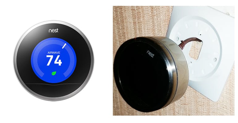 1. The Nest thermostat is now into it third generation (left), but my first generation (right) bit the dust.