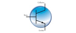 1. The transistor symbol indicates the three terminals. 1. The transistor symbol indicates the three terminals.