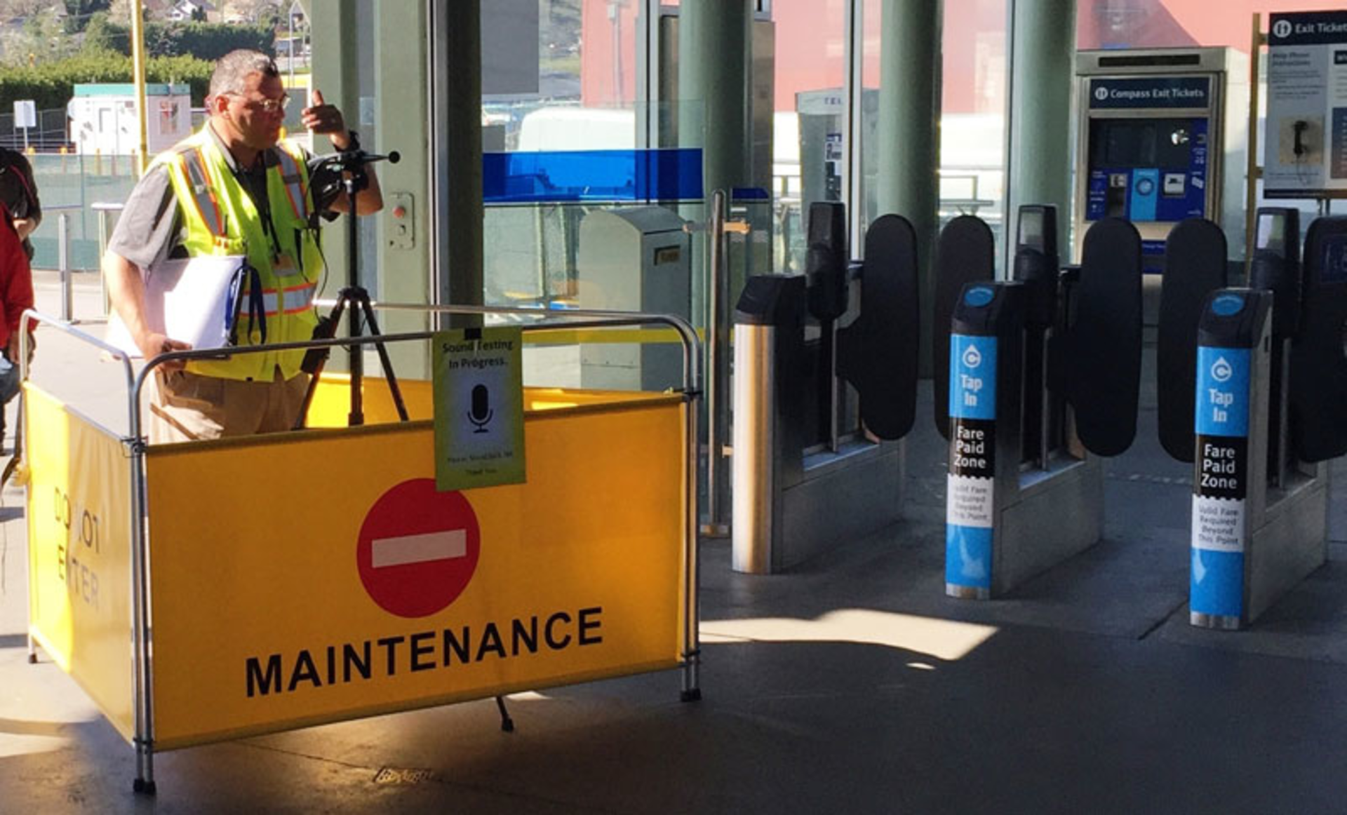 Gl Field Worker Performing Speech Transmission Index Testing