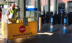 Gl Field Worker Performing Speech Transmission Index Testing Gl Field Worker Performing Speech Transmission Index Testing