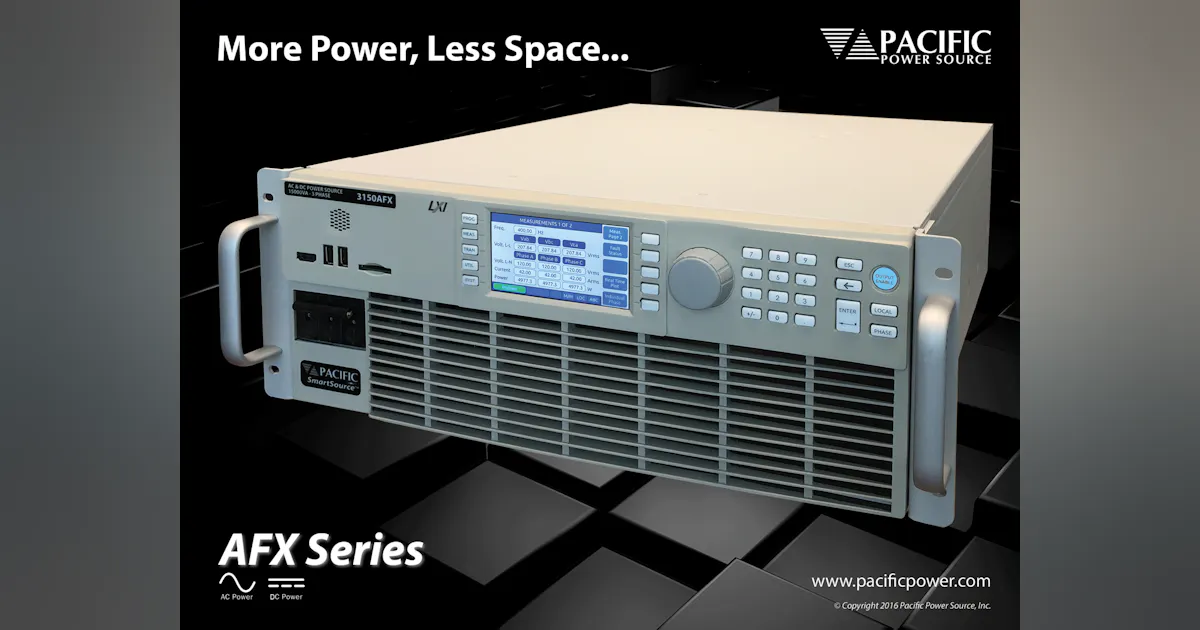 Pacific Power Source debuts enhanced AFX programmable sources ...