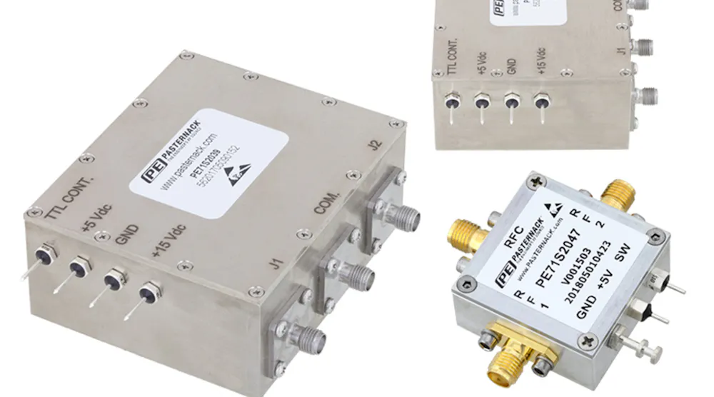 Pasternack debuts SPDT PIN-diode RF switches with 50-Ω reflective ...