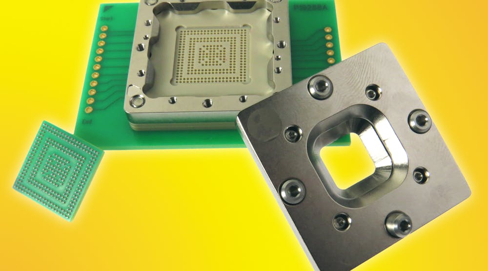 Stamped spring pin socket for 0.8mm pitch Infineon’s LFBGA | Electronic ...