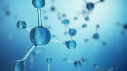 3D illustration Atoms structure. Science or medical background with molecules and atoms. Medical background for banner or flyer. Structure at the atomic level