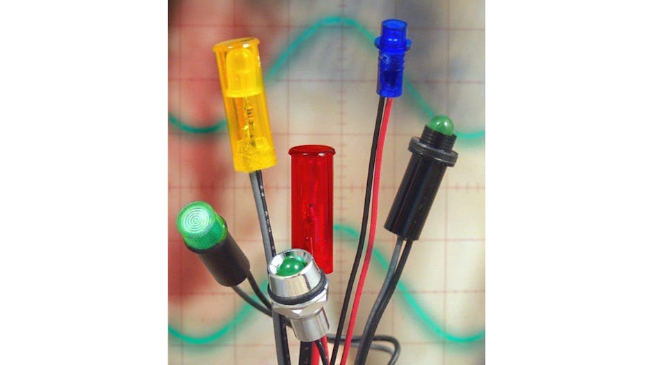 Bipolar Power-Indication LEDs Mount On Front/Rear Panels | Electronic ...