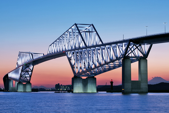Infrastructure projects like the Tokyo Gate Bridge are now turning to LED lighti