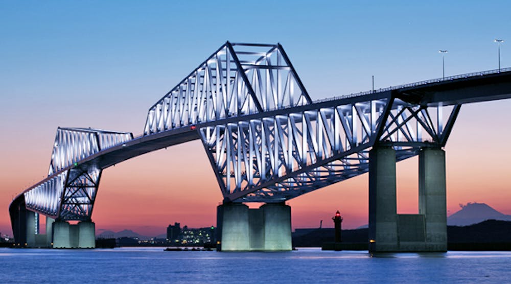 Infrastructure projects like the Tokyo Gate Bridge are now turning to LED lighting because of its economical and environmental advantages. But these devices still need the right current-limiting resistors.