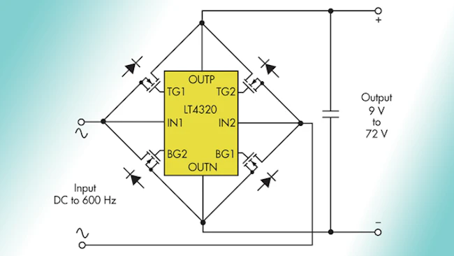The gate drive for the MOSFETs comes from an internal charge pump The capacitors for the charge pump are already inside the IC