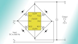 The gate drive for the MOSFETs comes from an internal charge pump The capacitors for the charge pump are already inside the IC The gate drive for the MOSFETs comes from an internal charge pump The capacitors for the charge pump are already inside the IC