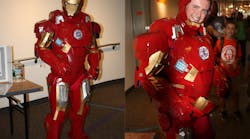 The Iron Man of Maine, suited up at this year&apos;s Maker Faire in New York.