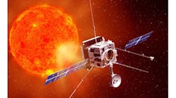 Artist&apos;s concept of the Solar Orbiter spacecraft observing the sun (Illustration: NASA)