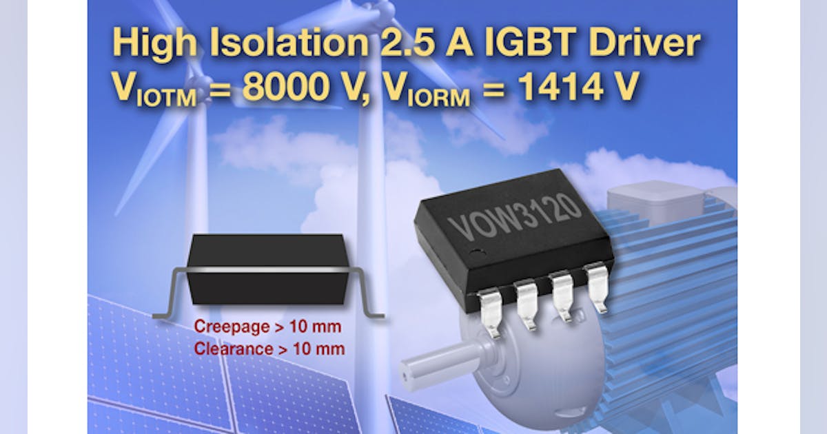 IGBT/MOSFET Driver Features Minimum 10-mm External Creepage ...