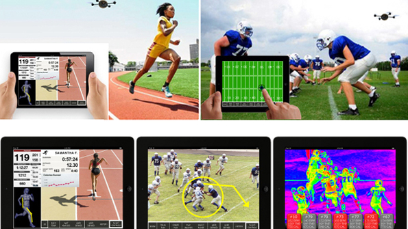 Monitoring Athletic Performance and Health Risks with UAVs Electronic