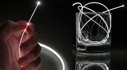 Due to their flexibility, the fibers are able to be deployed in complex configurations and shapes for special lighting applications, especially where space is an issue. (Image courtesy of Corning)