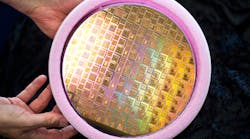 The copper-copper (Cu-Cu) bonding technology will influence manufacturers who make ICs, like the ones seen above, pictured on a silicon wafer. (Image courtesy of the ESA)