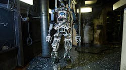 SAFFiR is a bipedal humanoid robot being developed to assist U.S. Navy sailors with damage control and inspection operations aboard naval vessels. (Photo courtesy of U.S. Navy/John F. Williams.)