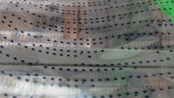 Large array of photodetectors printed on a flexible plastic sheet Image courtesy of IDTechEx
