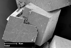 Scanning electron microscope image of MOF crystals whose enormous surface areas can help squeeze more transistors onto microchips making them faster and more powerful Image courtesy of CSIRO Scanning electron microscope image of MOF crystals whose enormous surface areas can help squeeze more transistors onto microchips making them faster and more powerful Image courtesy of CSIRO