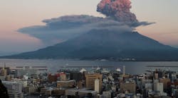 The Sakurajima volcano, one of the most active in the world, has has been erupting almost continuously for more than 50 years. Located in southern Japan, it sits only miles from the city of Kagoshima, home to an estimated 600,000 people. (Image courtesy of Kimon Berlin via Flickr).