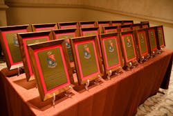 The plaques awarded to the 22 outstanding chapters of Eta Kappa Nu the academic honor society associated with the IEEE Image courtesy of IEEEHKN The plaques awarded to the 22 outstanding chapters of Eta Kappa Nu the academic honor society associated with the IEEE Image courtesy of IEEEHKN