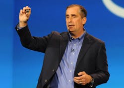 Brian Krzanich Intel39s chief executive giving a keynote speech before the 2014 Consumer Electronics Show in Las Vegas Nearly three years into his role as chief executive Krzanich is trying to push Intel toward cloud computing and the billions of connected devices that will share information with the cloud Image courtesy of Intel Brian Krzanich Intel39s chief executive giving a keynote speech before the 2014 Consumer Electronics Show in Las Vegas Nearly three years into his role as chief executive Krzanich is trying to push Intel toward cloud computing and the billions of connected devices that will share information with the cloud Image courtesy of Intel