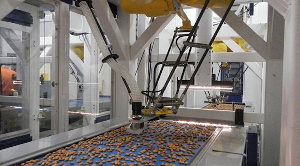 FPGA-based hardware is being used to enhance the capabilities of hyperspectral cameras, which are often used to direct actuators in automated food sorting. (Image courtesy of Resonon).