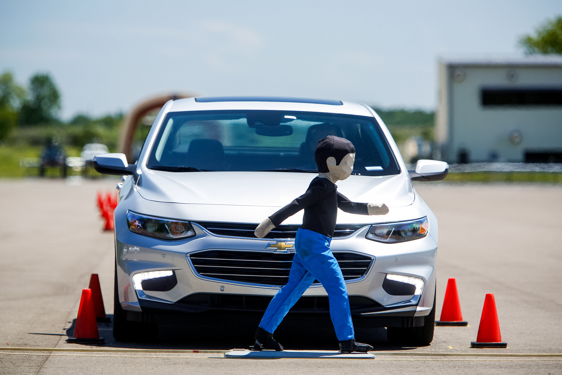 Engineers test an automatic braking system at General Motors39 Active Safety Test Area in Milford Mich Image courtesy of General Motors