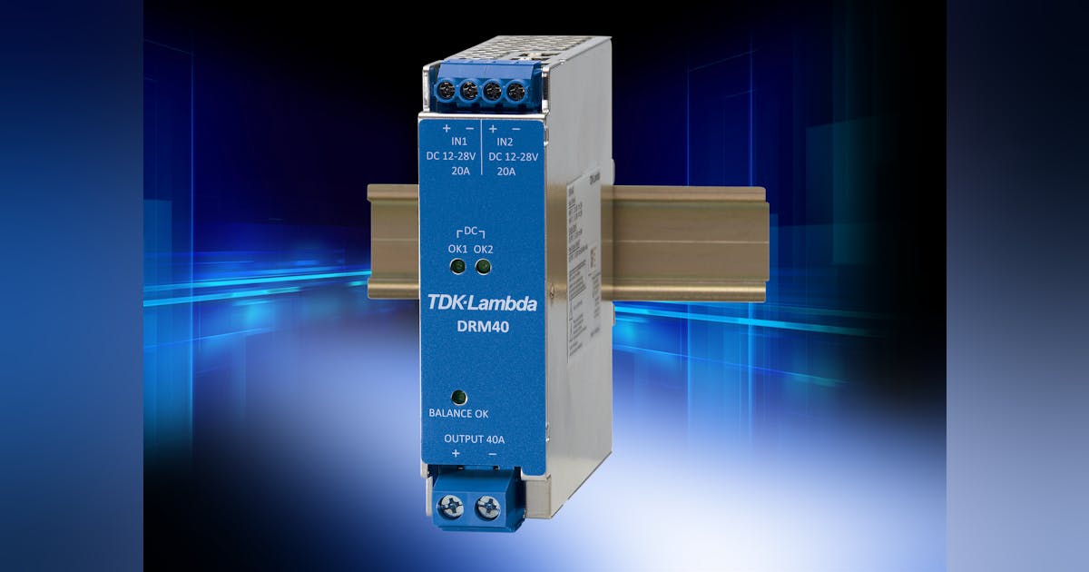TDK releases low loss 20A to 40A DIN rail mount redundancy module that ...