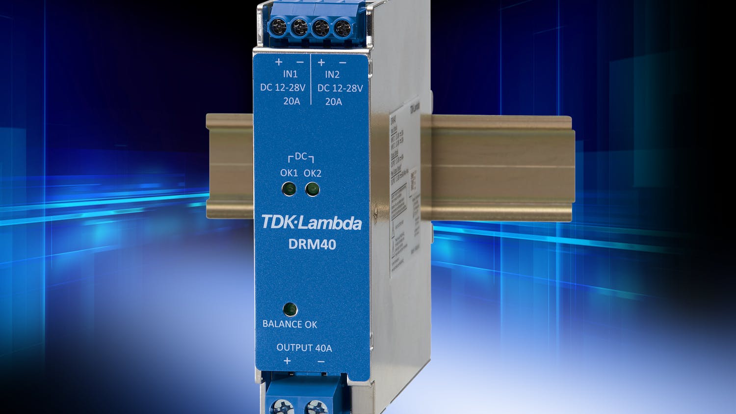 TDK releases low loss 20A to 40A DIN rail mount redundancy module that ...