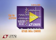 ±270 V Common Mode Difference Amplifier Achieves 97 dB CMRR