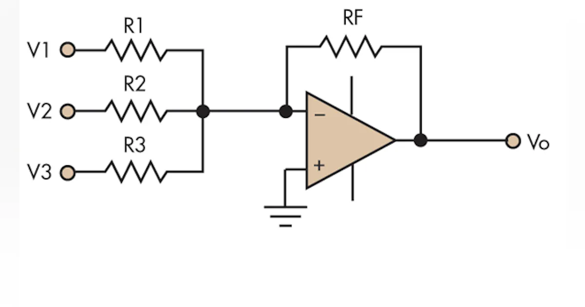 Efficiently Design An Op-Amp Summer Circuit | Electronic Design