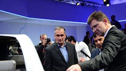 From left Intel39s chief executive Brian Krzanich Mobileye39s chief executive Zi Aviram and Mobileye39s chief technology officer Amnon Shashua at the Consumer Electronics Show in January Image courtesy of Intel From left Intel39s chief executive Brian Krzanich Mobileye39s chief executive Zi Aviram and Mobileye39s chief technology officer Amnon Shashua at the Consumer Electronics Show in January Image courtesy of Intel