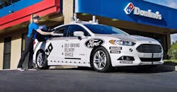 Domino’s self-driving car Domino’s self-driving car