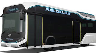 1. The Sora fuel cell-powered bus is designed to carry 78 passengers and a driver. More than 100 will be manufactured in advance of the 2020 Olympic Games in Tokyo.