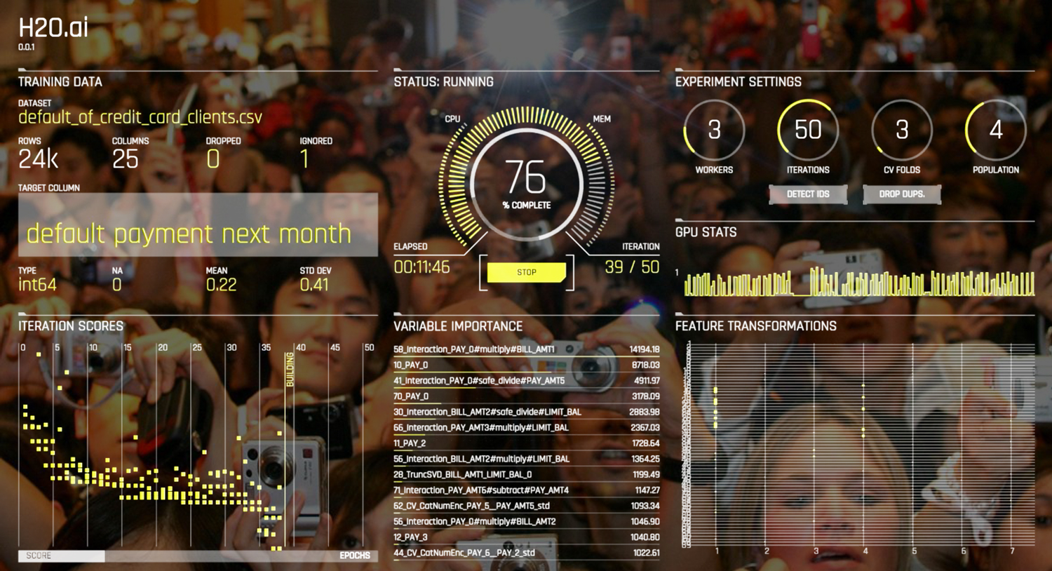 H2O.ai&rsquo;s Driverless AI dashboard