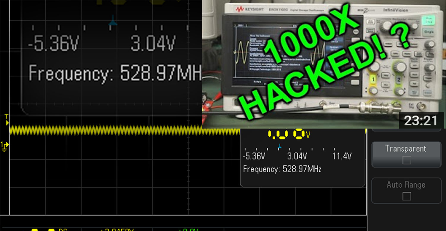 Hacking the Specs: Frequency Counter on an Oscilloscope