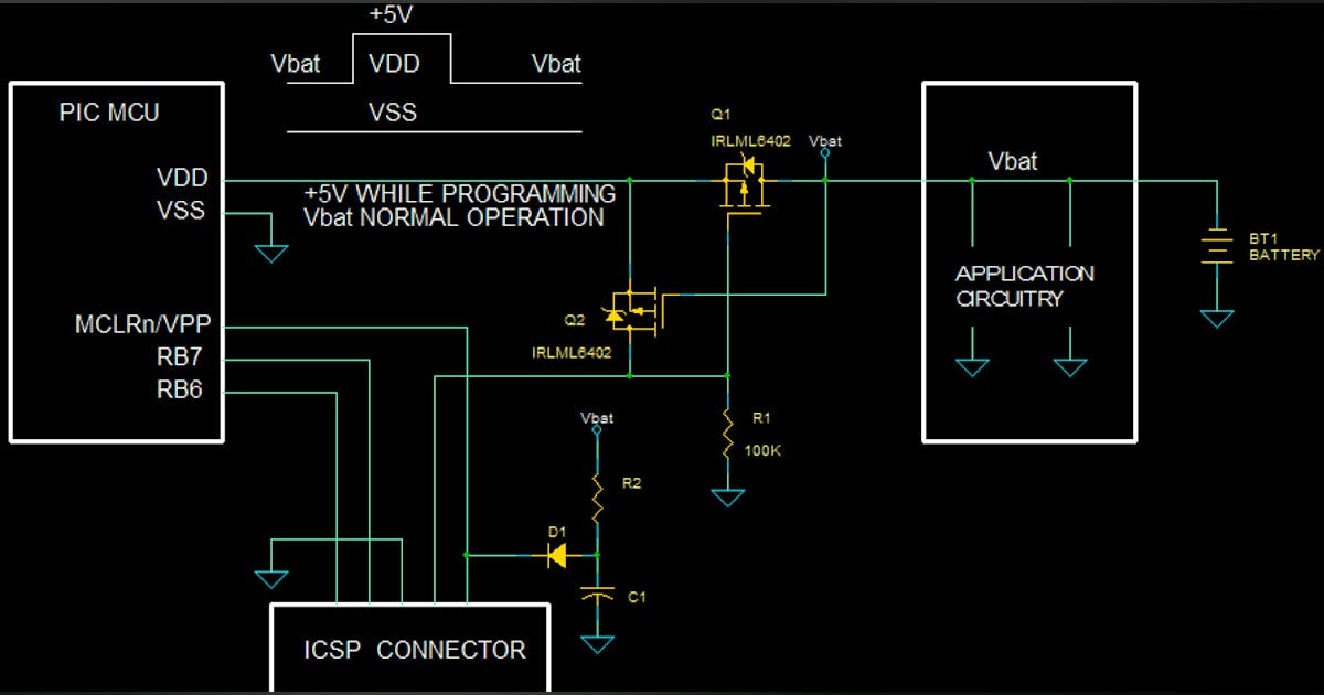 Program a PIC Processor In-Circuit Using a 3.3-V Supply | Electronic Design